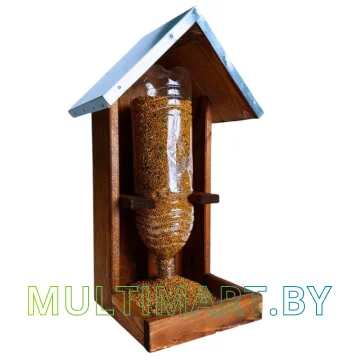 Кормушка Четыре Солнца Р-8 с бутылкой с кормом (коричневый)